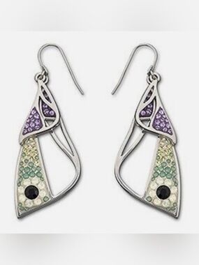 AUTHENTIC SIGNED SWAROVSKI AMOUR PIERCED EARRINGS 856929